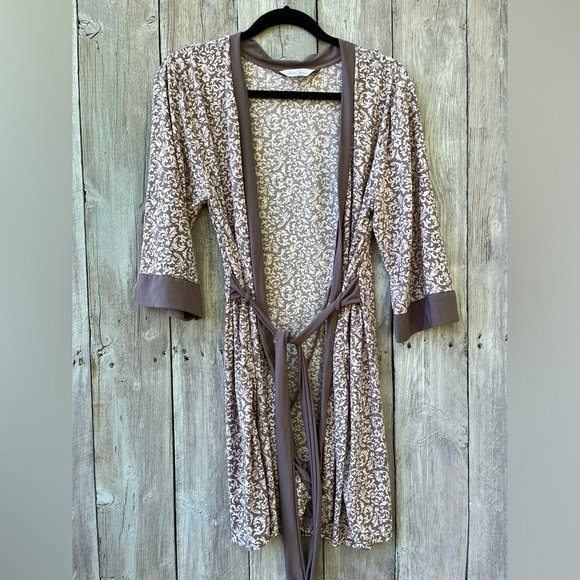 Women’s Vintage Marilyn Monroe Night Dress And Robe Set Size Small Mauve & White - Picture 2 of 12